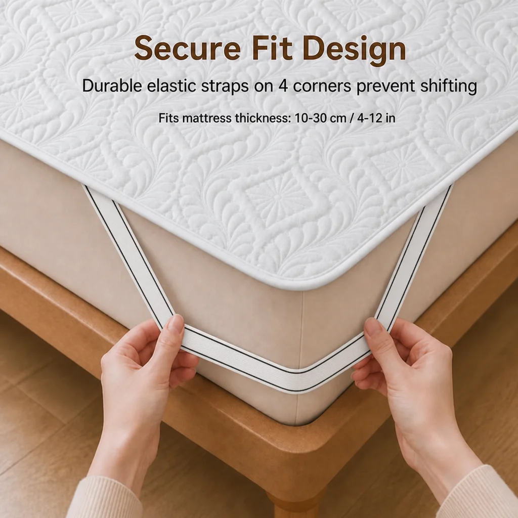 1pc Multi-Color Four-Corner El - đánh giá và giá Waterproof Mattress Protector Breathable